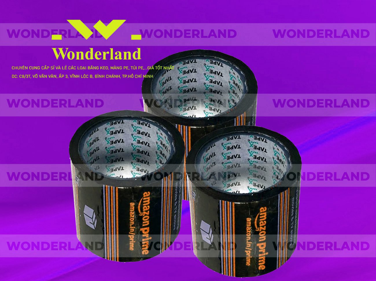 BĂNG KEO IN LOGO SIZE 79MM WONDERLAND GIÁ SỈ