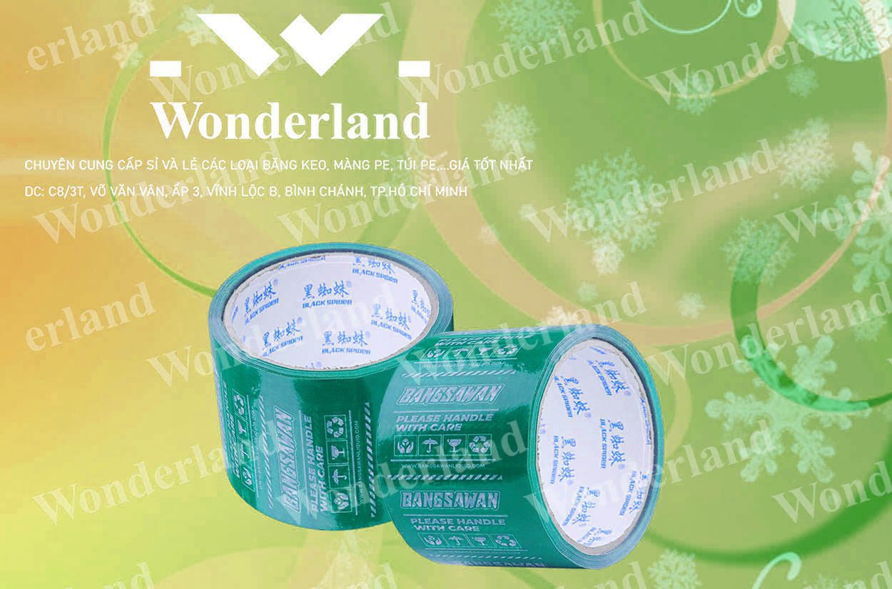 BĂNG KEO IN LOGO SIZE 80MM WONDERLAND CHẤT LƯỢNG TỐT