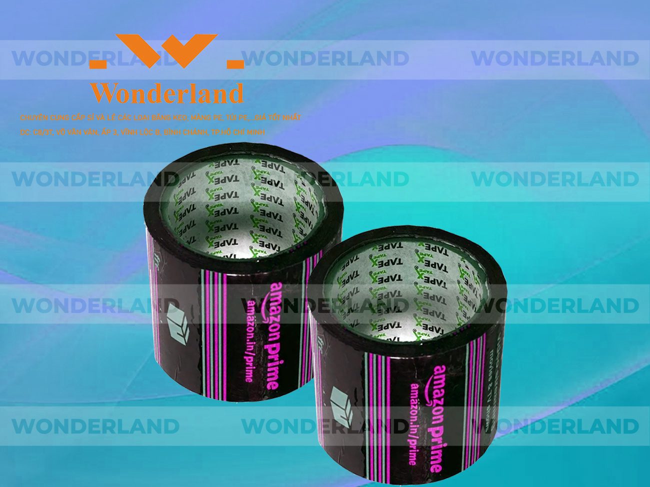 BĂNG KEO IN LOGO SIZE 81MM WONDERLAND CHẤT LƯỢNG CAO