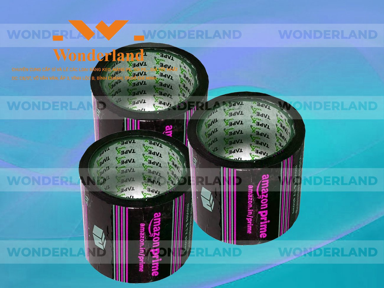 BĂNG KEO IN LOGO SIZE 81MM WONDERLAND GIÁ SỈ TỐT NHẤT