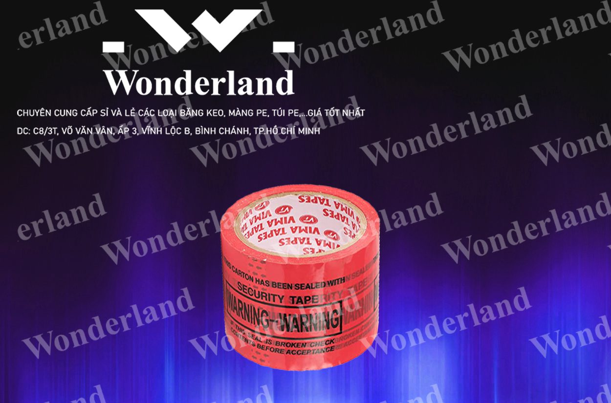 BĂNG KEO IN LOGO SIZE 82MM WONDERLAND CHẤT LƯỢNG HÀNG ĐẦU