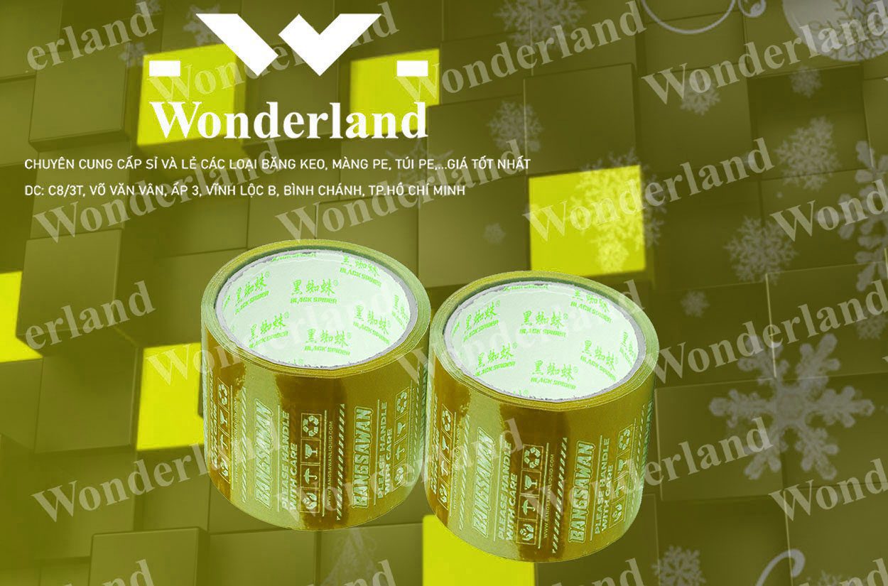 BĂNG KEO IN LOGO SIZE 82MM WONDERLAND CHẤT LƯỢNG CAO