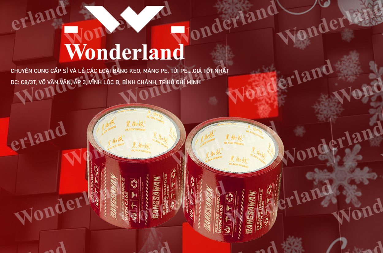 BĂNG KEO IN LOGO 82MM WONDERLAND CHẤT LƯỢNG TỐT