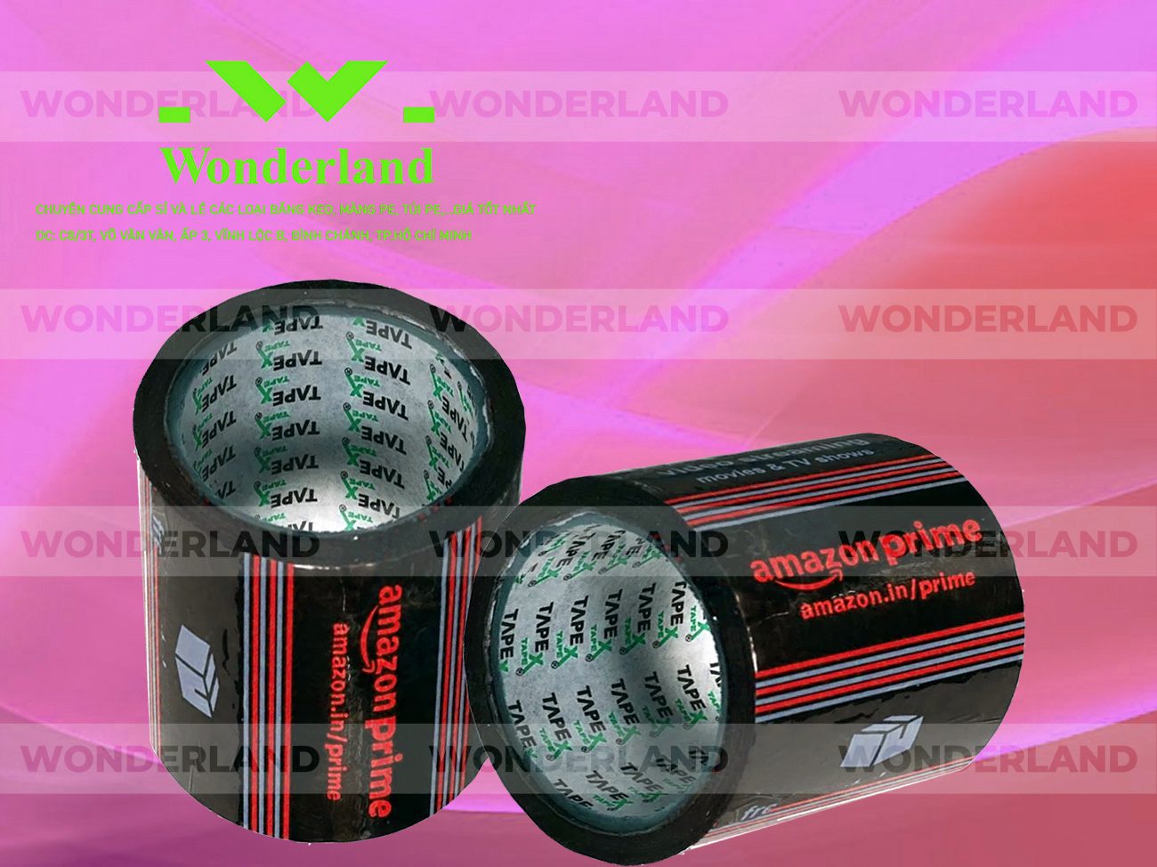 BĂNG KEO IN LOGO SIZE 83MM WONDERLAND CHẤT LƯỢNG TỐT
