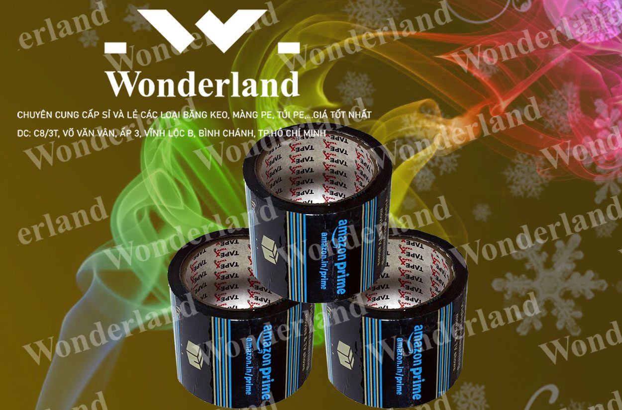 BĂNG KEO IN LOGO SIZE 84MM WONDERLAND GIÁ SỈ TỐT NHẤT