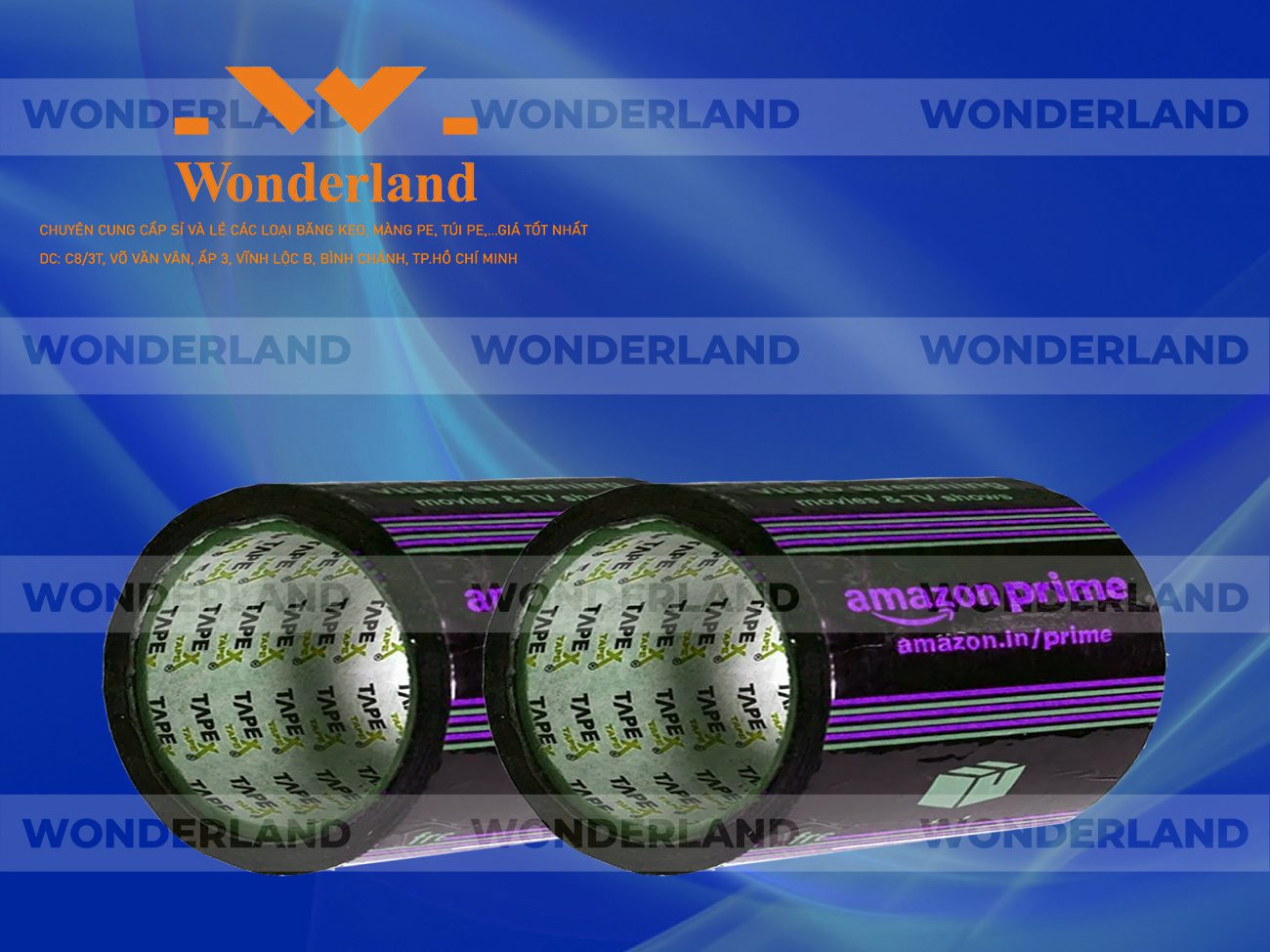 BĂNG KEO IN LOGO SIZE 87MM WONDERLAND CHẤT LƯỢNG CAO