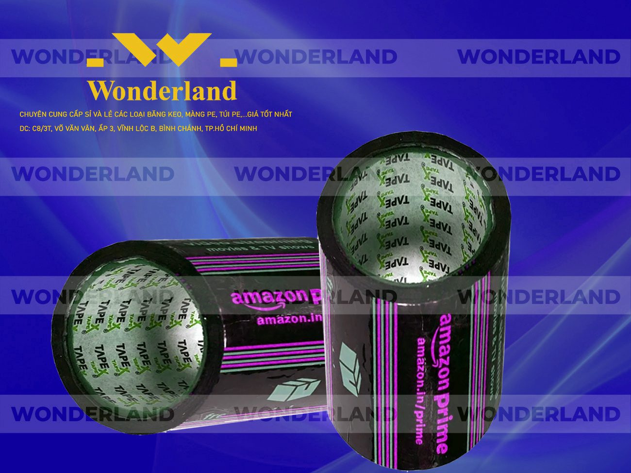 BĂNG KEO IN LOGO SIZE 87MM WONDERLAND GIÁ SỈ
