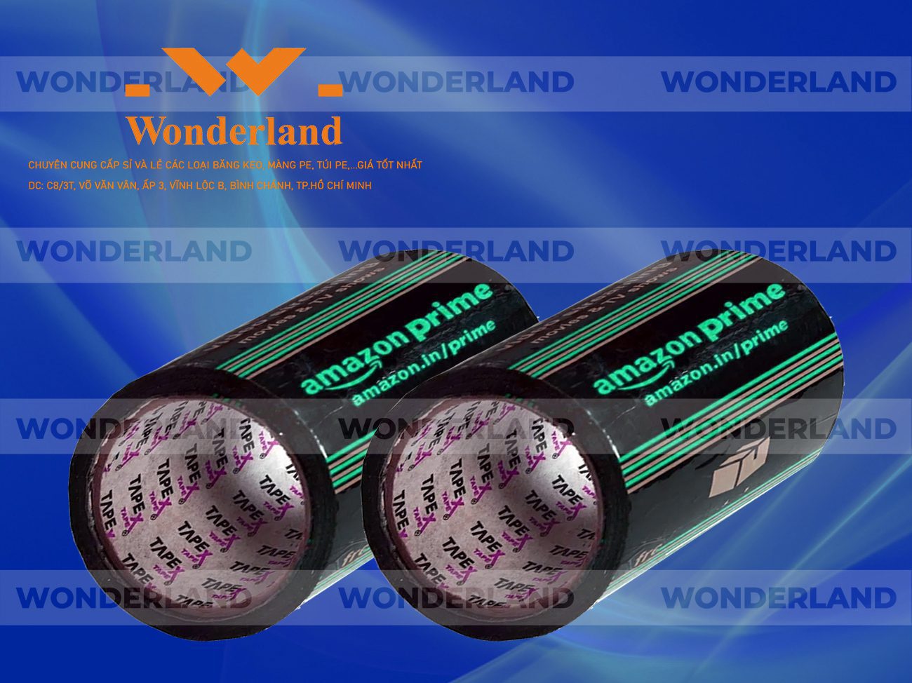 BĂNG KEO IN LOGO SIZE 89MM WONDERLAND CHẤT LƯỢNG CAO