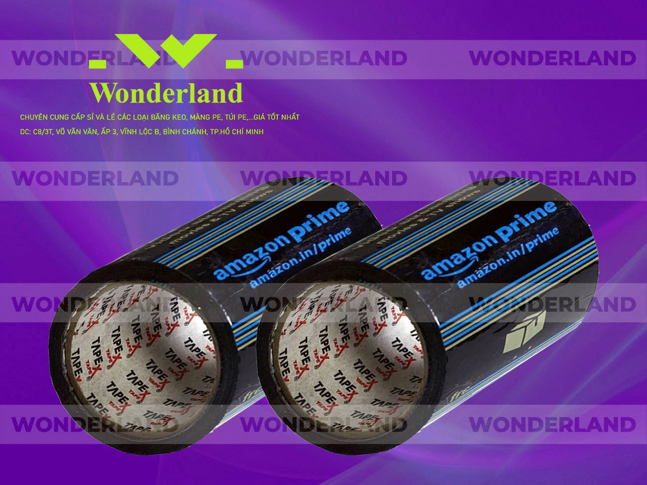 BĂNG KEO IN LOGO SIZE 89MM WONDERLAND CHẤT LƯỢNG TỐT