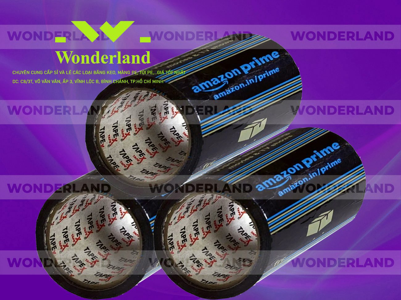 BĂNG KEO IN LOGO SIZE 89MM WONDERLAND GIÁ RẺ NHẤT