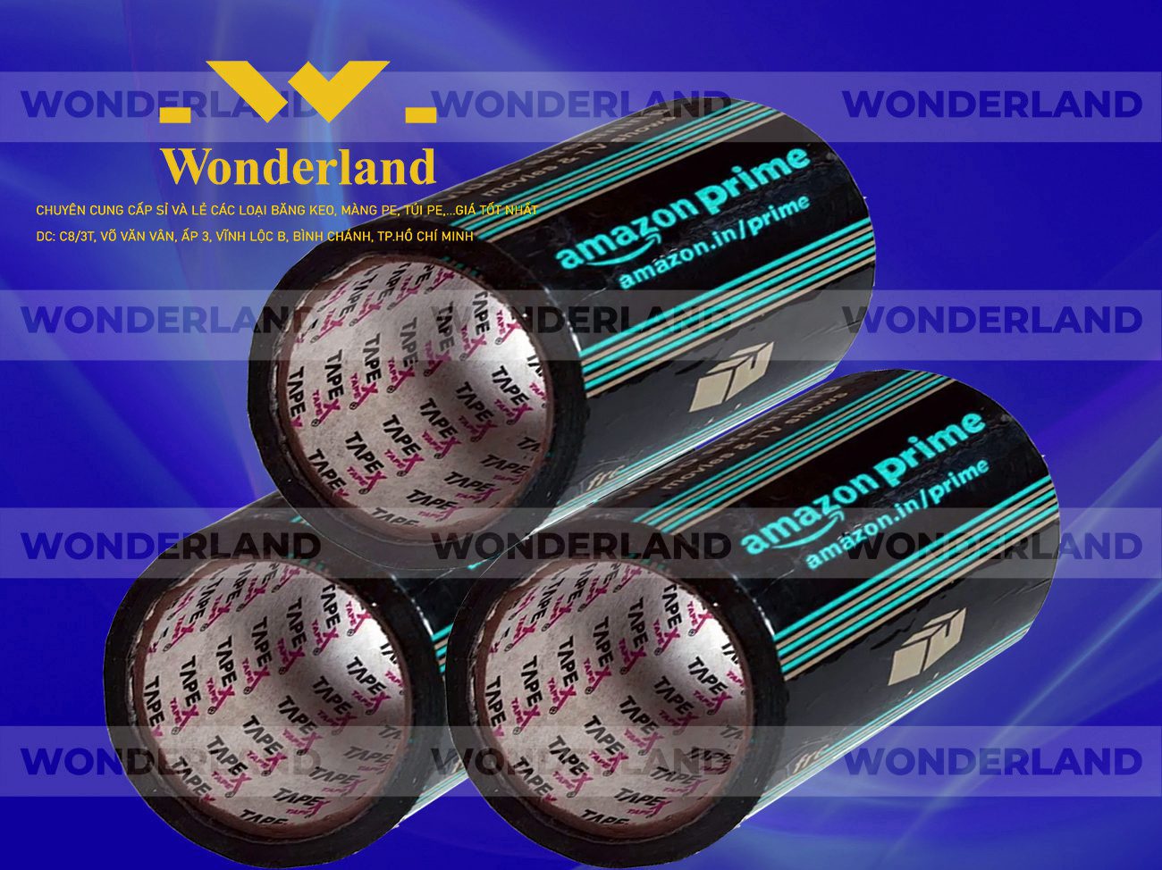 BĂNG KEO IN LOGO SIZE 89MM WONDERLAND GIÁ SỈ