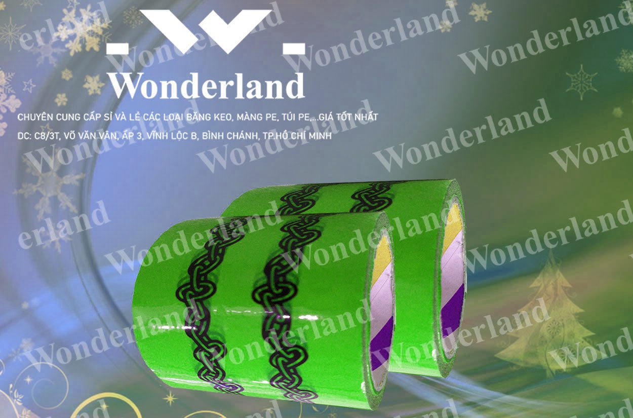 BĂNG KEO IN LOGO SIZE 90MM WONDERLAND CHẤT LƯỢNG TỐT