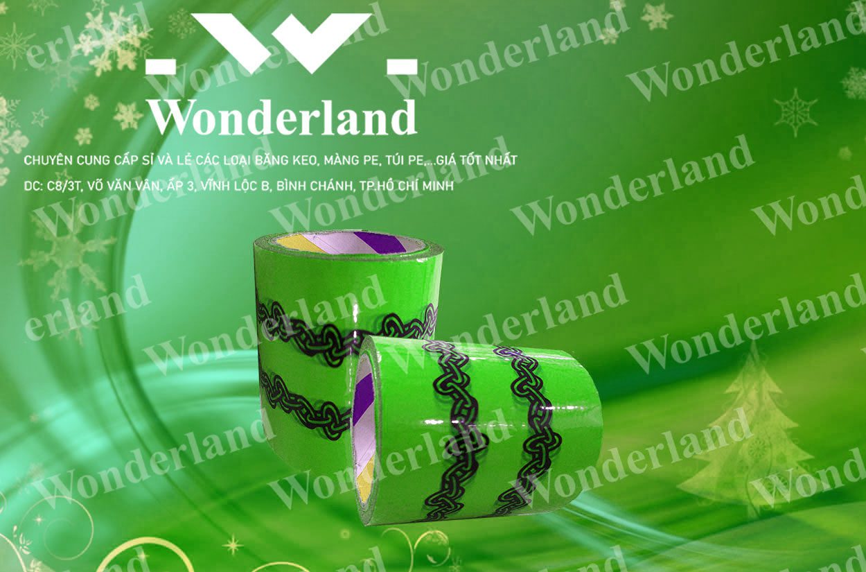 BĂNG KEO IN LOGO SIZE 90MM WONDERLAND GIÁ RẺ NHẤT