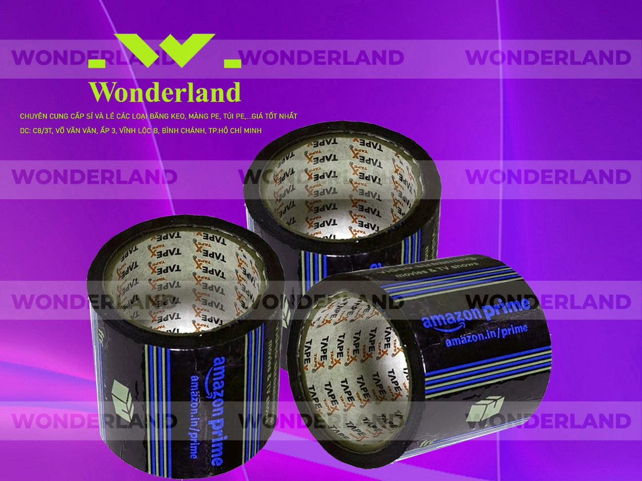 BĂNG KEO IN LOGO SIZE 91MM WONDERLAND GIÁ RẺ NHẤT