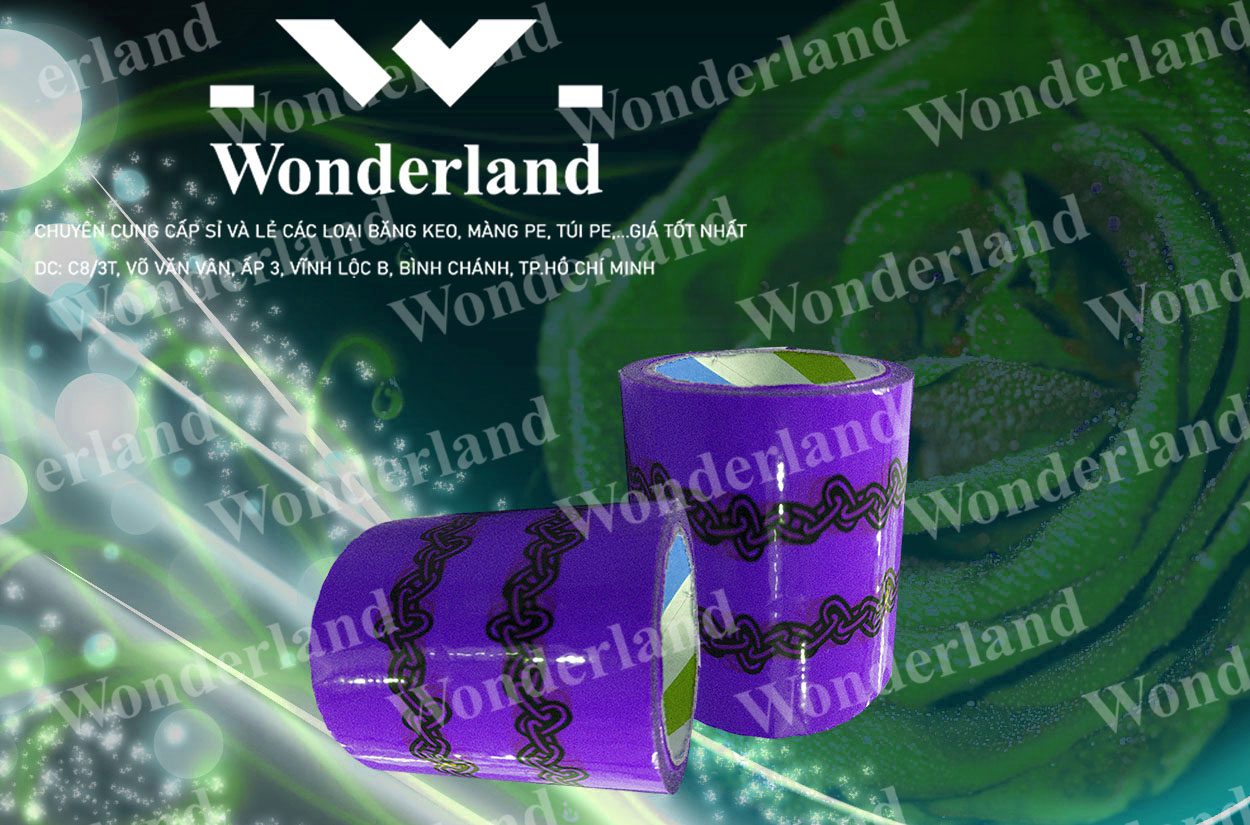 BĂNG KEO IN LOGO SIZE 92MM WONDERLAND CHẤT LƯỢNG
