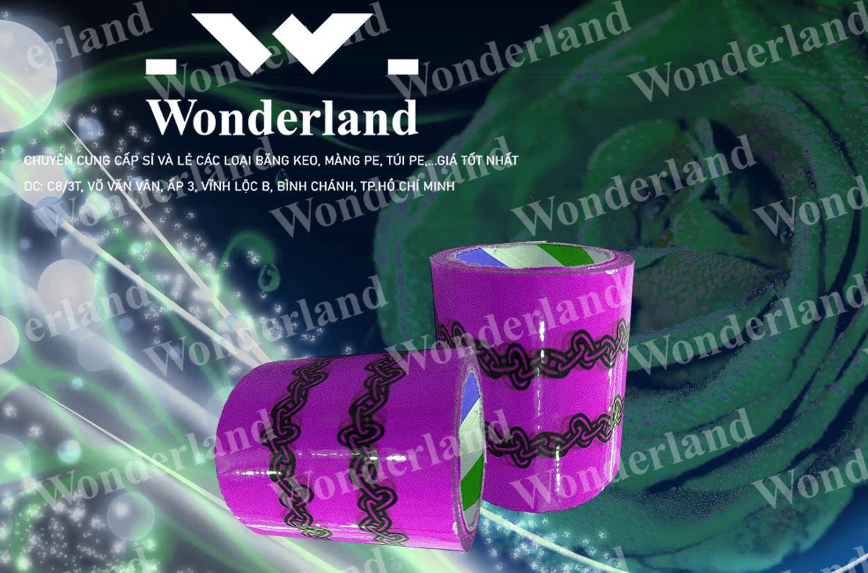 BĂNG KEO IN LOGO SIZE 92MM WONDERLAND CHẤT LƯỢNG CAO
