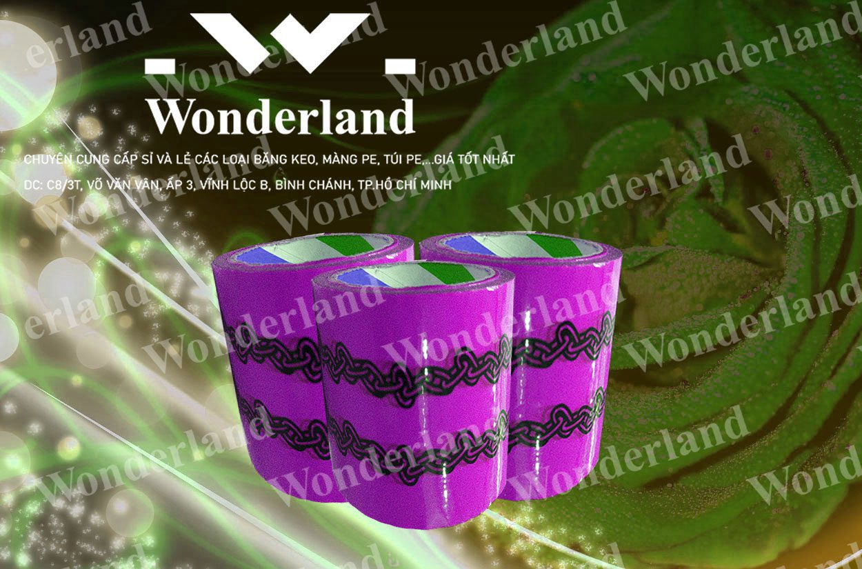 BĂNG KEO IN LOGO SIZE 92MM WONDERLAND GIÁ SỈ TỐT NHẤT