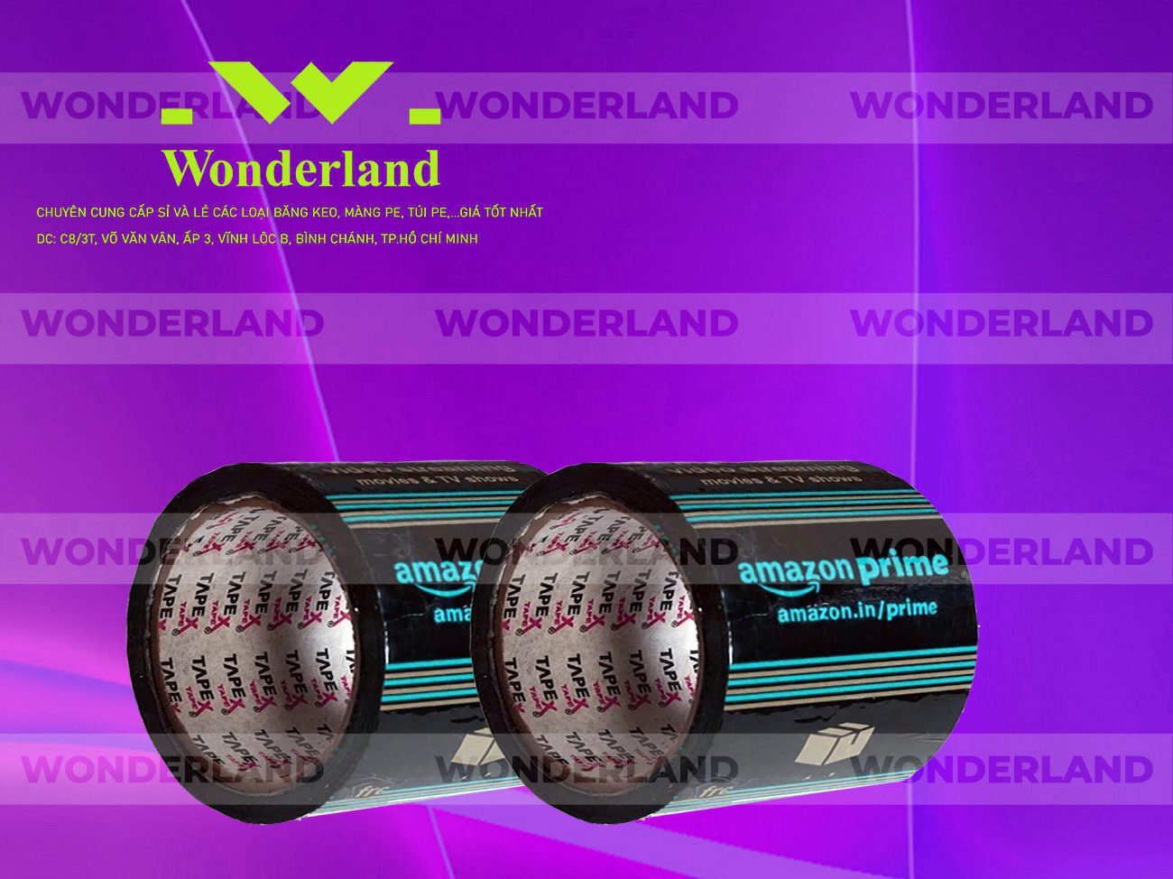 BĂNG KEO IN LOGO SIZE 93MM WONDERLAND CHẤT LƯỢNG TỐT