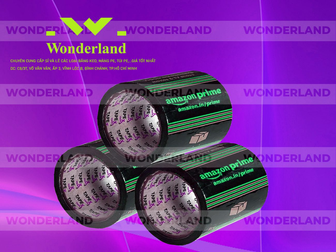 BĂNG KEO IN LOGO SIZE 95MM WONDERLAND GIÁ RẺ NHẤT