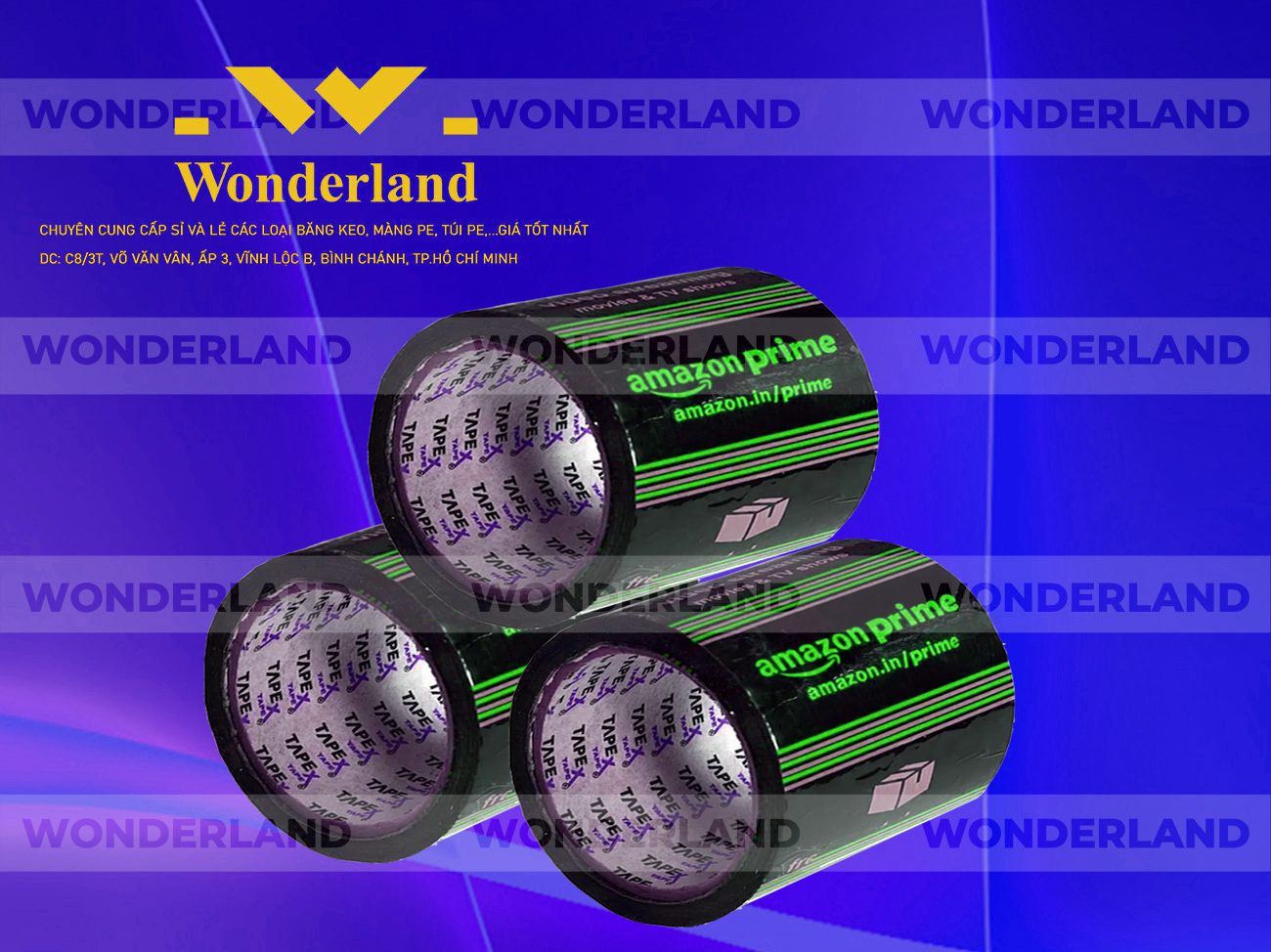 BĂNG KEO IN LOGO SIZE 95MM WONDERLAND GIÁ SỈ