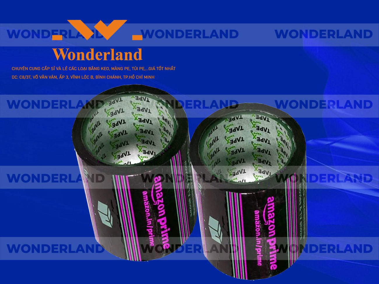 BĂNG KEO IN LOGO SIZE 97MM WONDERLAND CHẤT LƯỢNG CAO