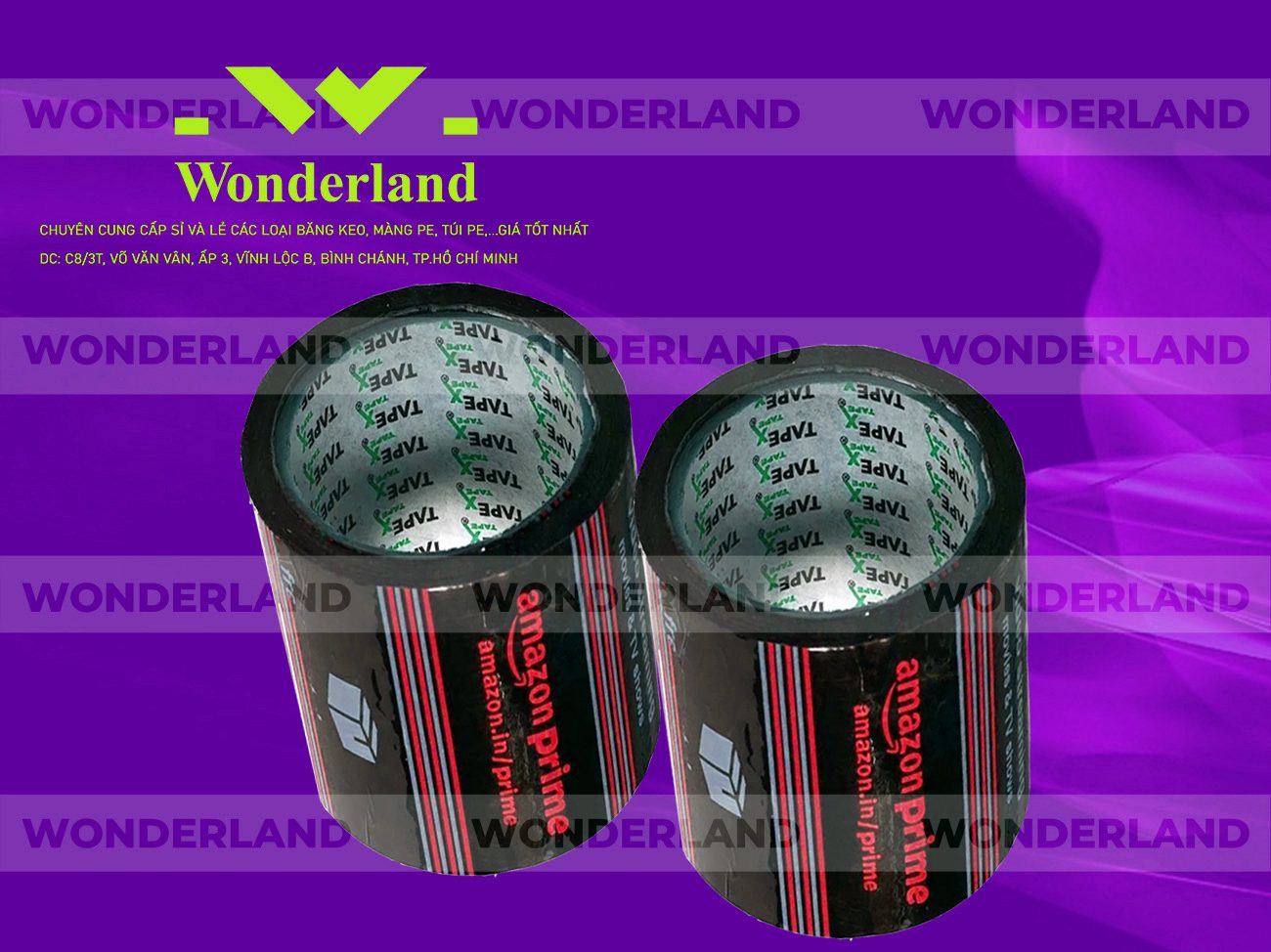 BĂNG KEO IN LOGO SIZE 97MM WONDERLAND CHẤT LƯỢNG TỐT