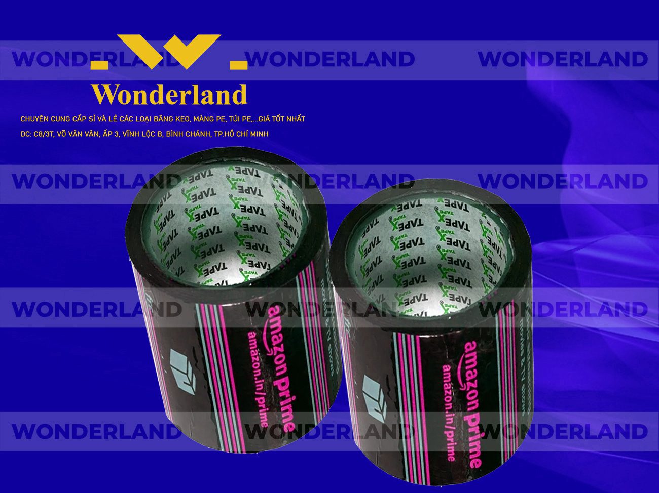 BĂNG KEO IN LOGO SIZE 97MM WONDERLAND CHẤT LƯỢNG