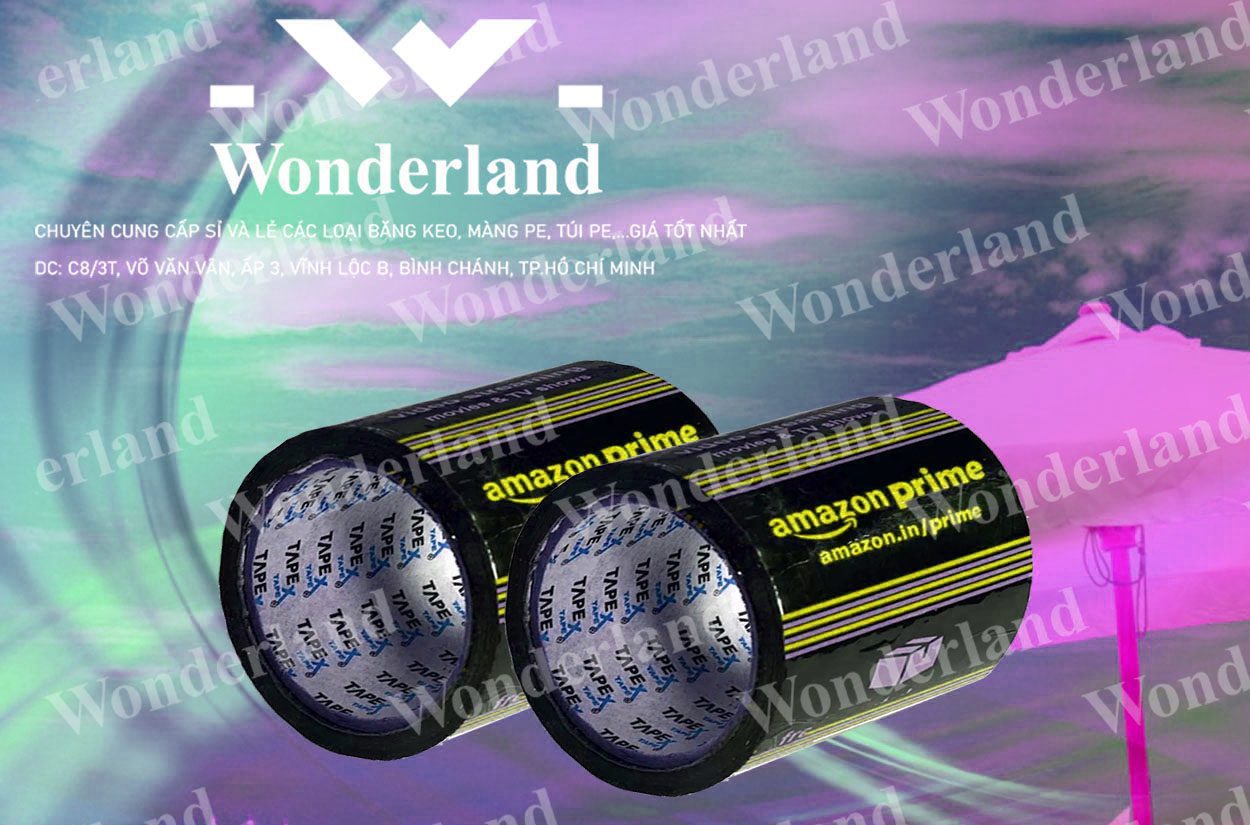 BĂNG KEO IN LOGO SIZE 98MM WONDERLAND CHẤT LƯỢNG CAO