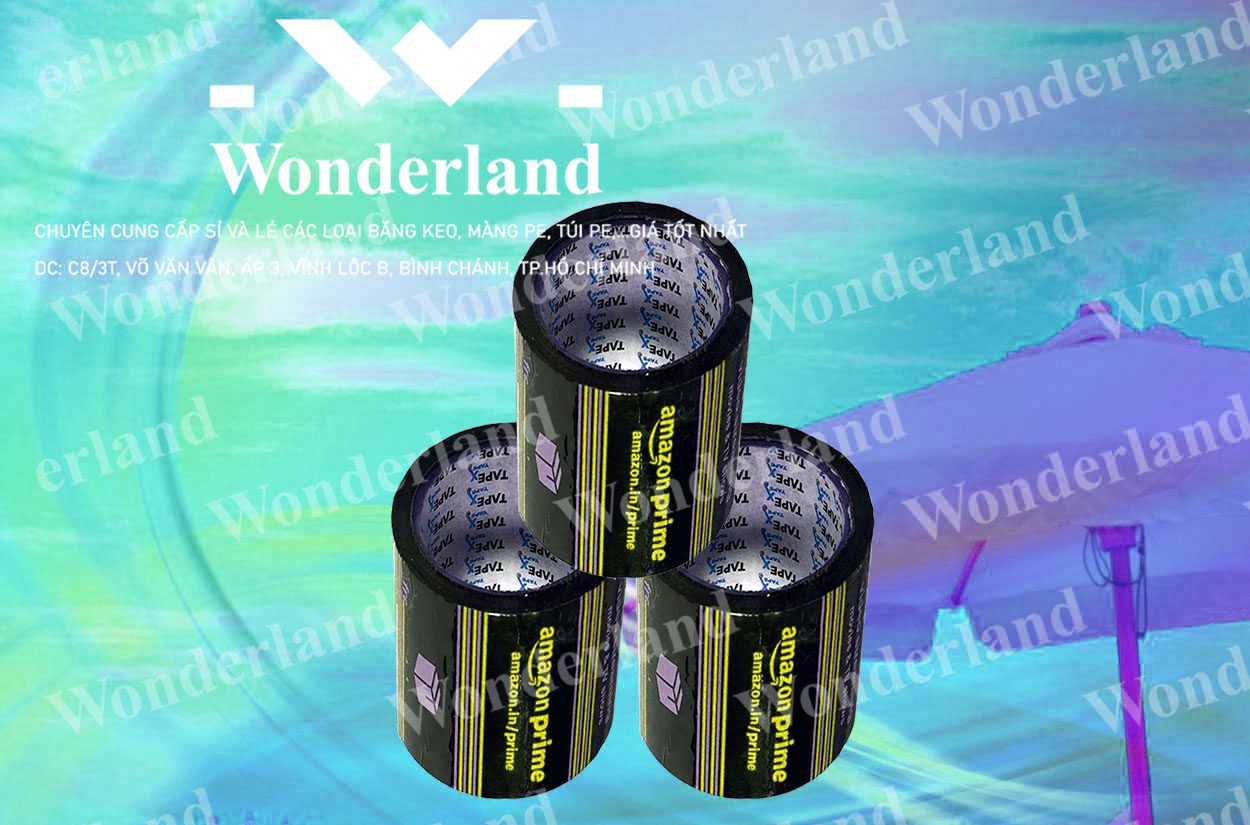 BĂNG KEO IN LOGO SIZE 98MM WONDERLAND GIÁ SỈ TỐT NHẤT
