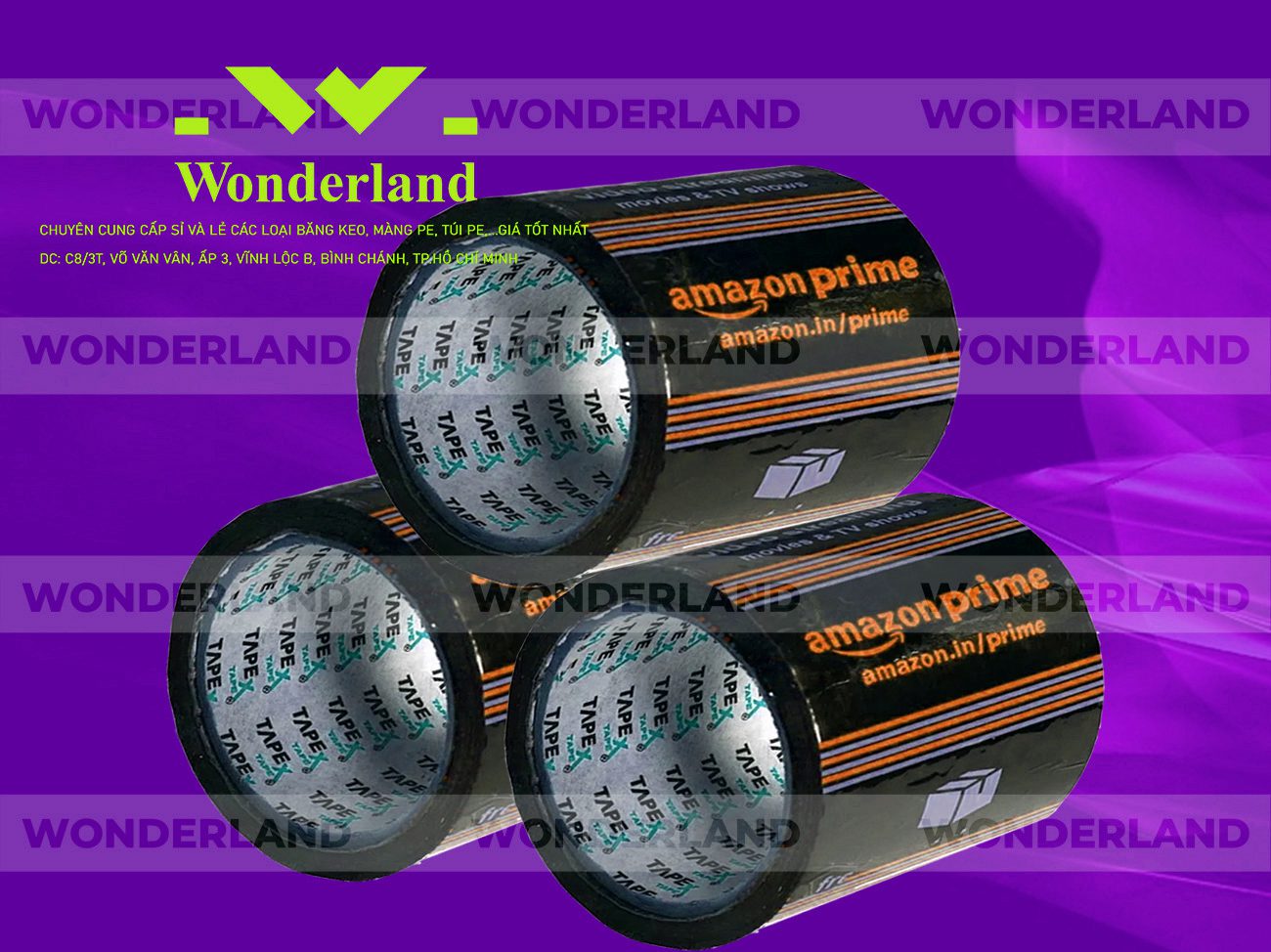 BĂNG KEO IN LOGO SIZE 99MM WONDERLAND GIÁ RẺ NHẤT