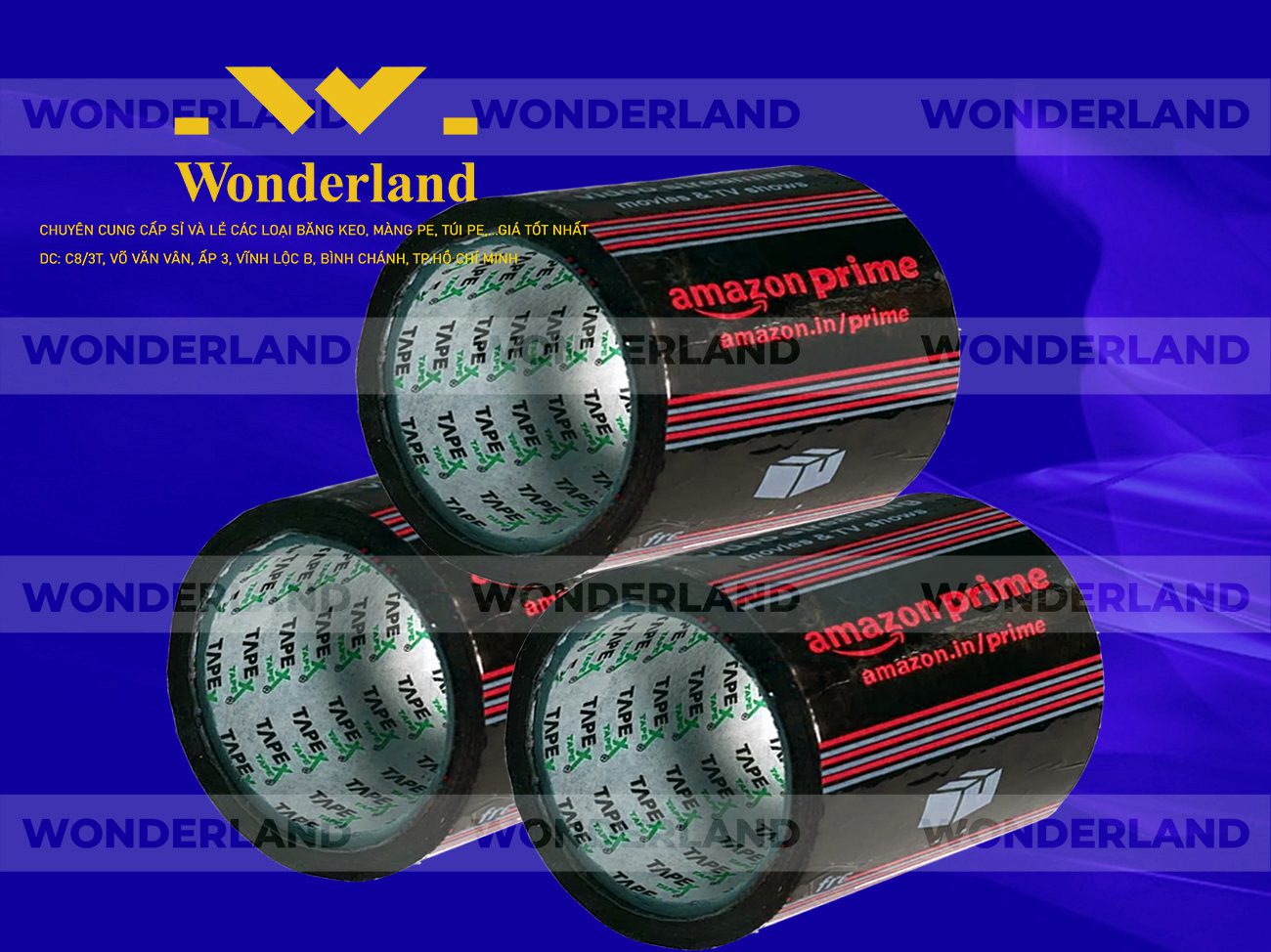 BĂNG KEO IN LOGO SIZE 99MM WONDERLAND GIÁ SỈ