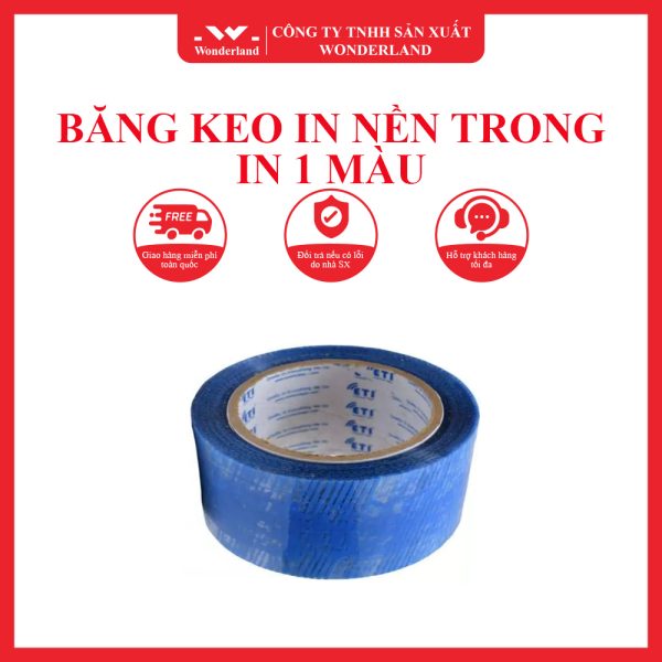 BĂNG KEO IN NỀN TRONG IN 1 MÀU WONDERLAND