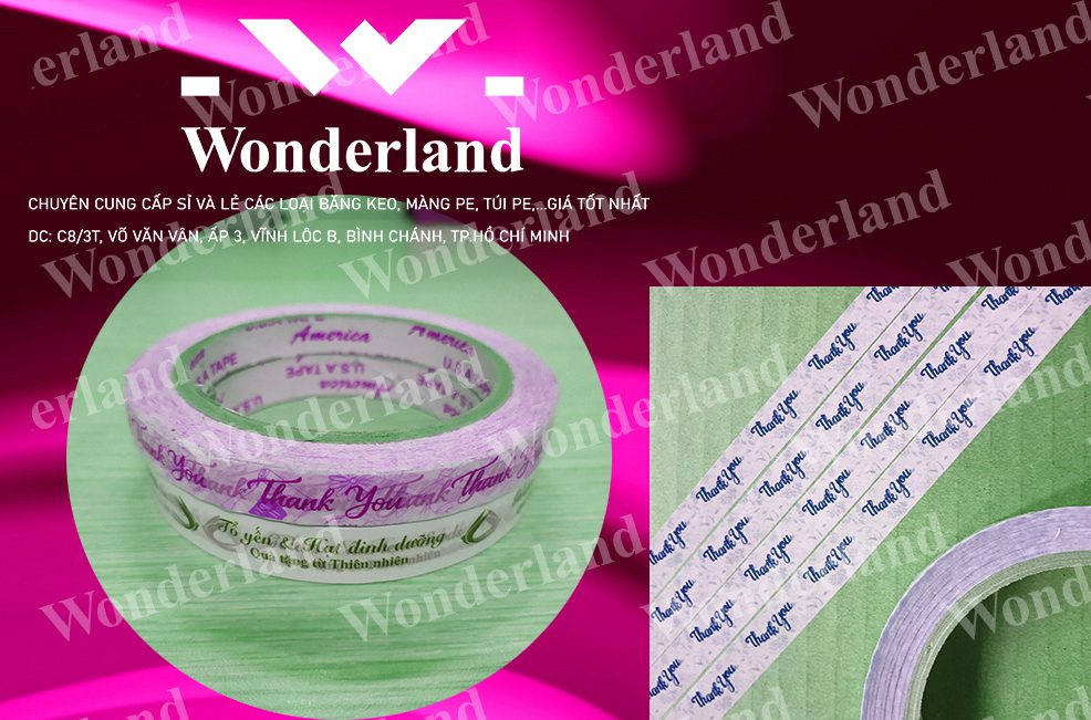 BĂNG KEO IN SIZE 10MM WONDERLAND CHẤT LƯỢNG TỐT NHẤT