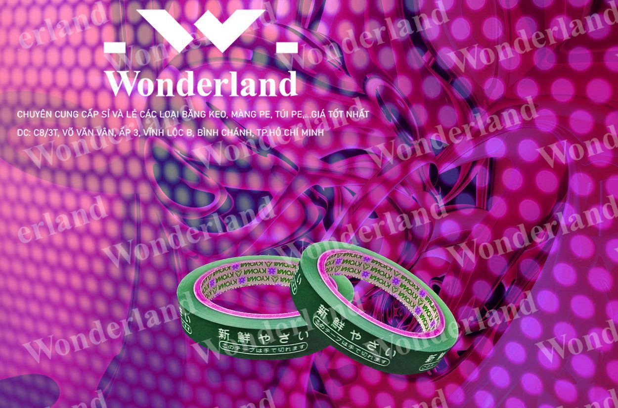 BĂNG KEO IN SIZE 13MM WONDERLAND CHẤT LƯỢNG TỐT