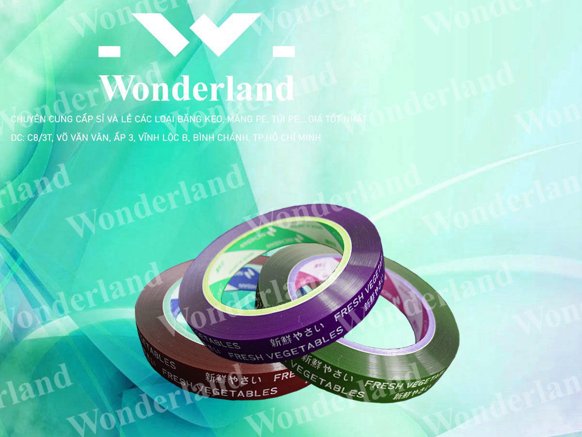 BĂNG KEO IN SIZE 16MM WONDERLAND CHẤT LƯỢNG TỐT NHẤT