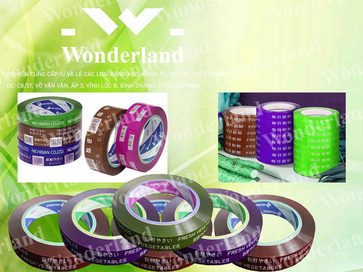 BĂNG KEO IN SIZE 16MM WONDERLAND GIÁ TỐT