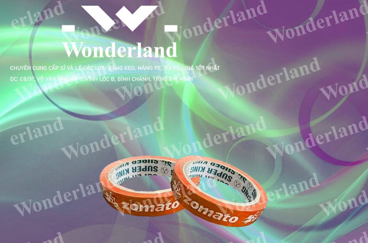 BĂNG KEO IN SIZE 17MM WONDERLAND CHẤT LƯỢNG