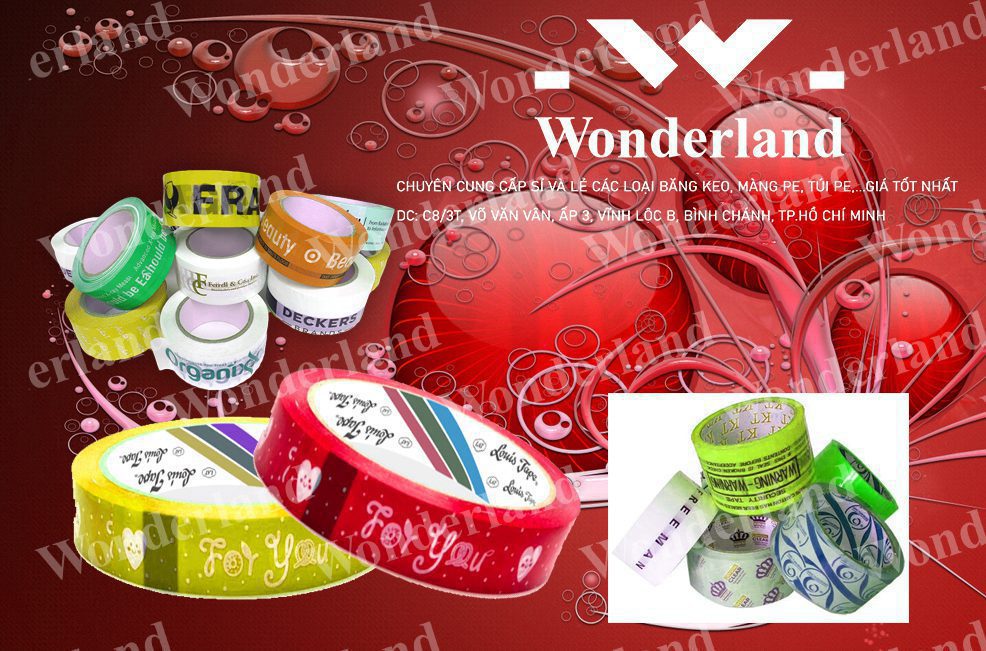 BĂNG KEO IN SIZE 18MM WONDERLAND GIÁ RẺ NHẤT