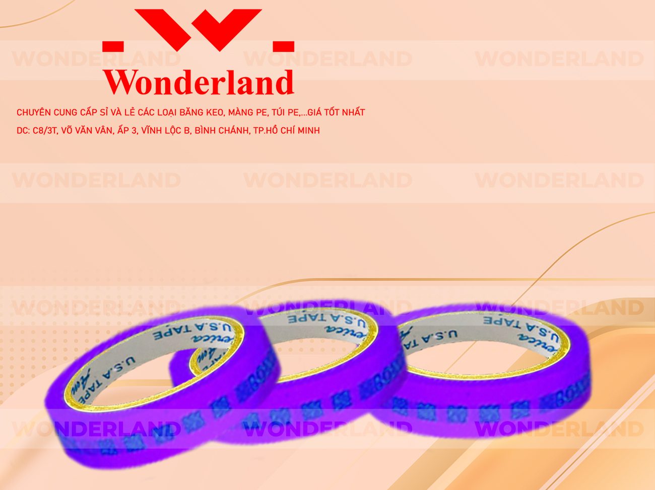 BĂNG KEO IN SIZE 19MM WONDERLAND GIÁ RẺ NHẤT