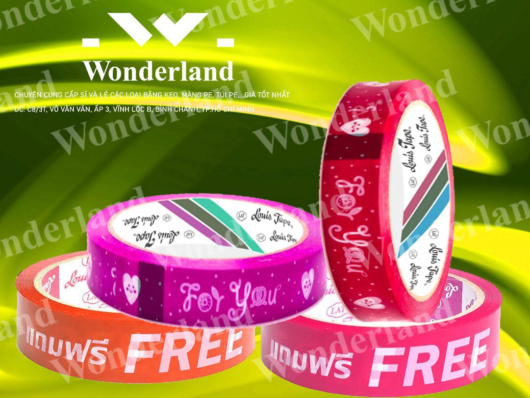 BĂNG KEO IN SIZE 20MM WONDERLAND GIÁ RẺ NHẤT