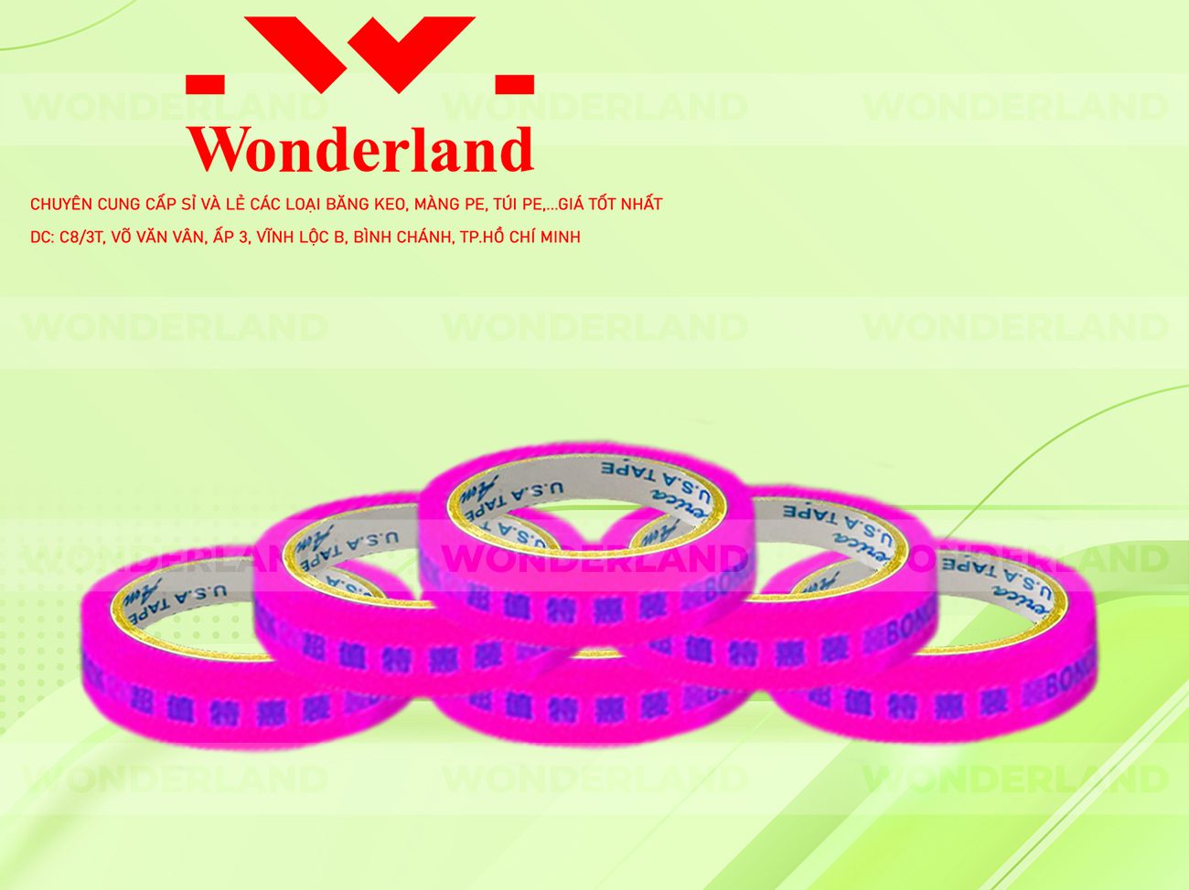 BĂNG KEO IN SIZE 21MM WONDERLAND GIÁ RẺ NHẤT