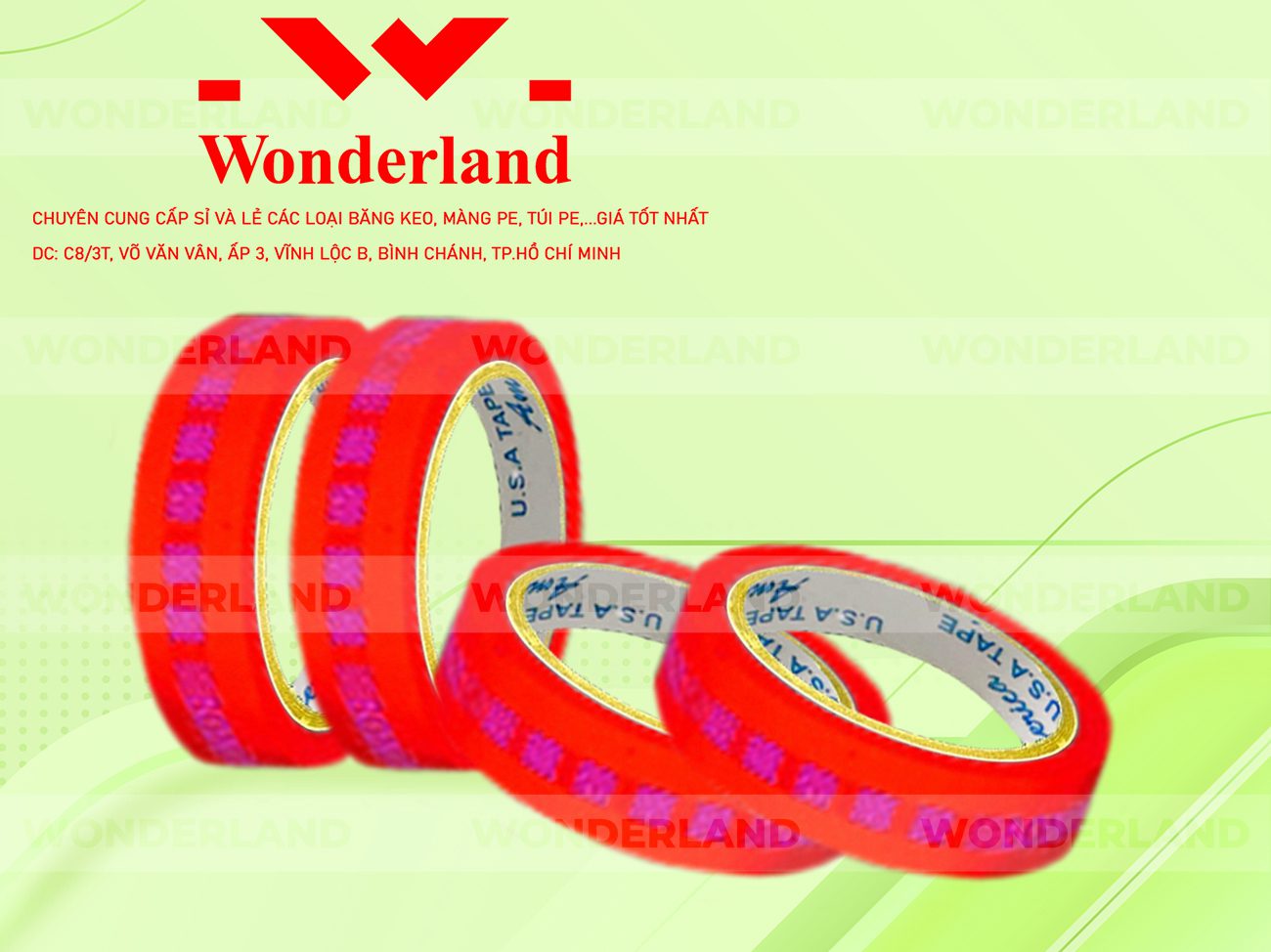 BĂNG KEO IN SIZE 23MM WONDERLAND GIÁ RẺ NHẤT