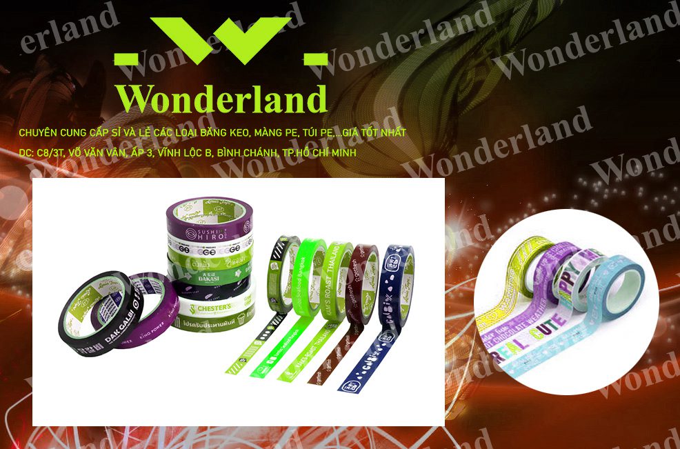 BĂNG KEO IN SIZE 26MM WONDERLAND GIÁ RẺ NHẤT