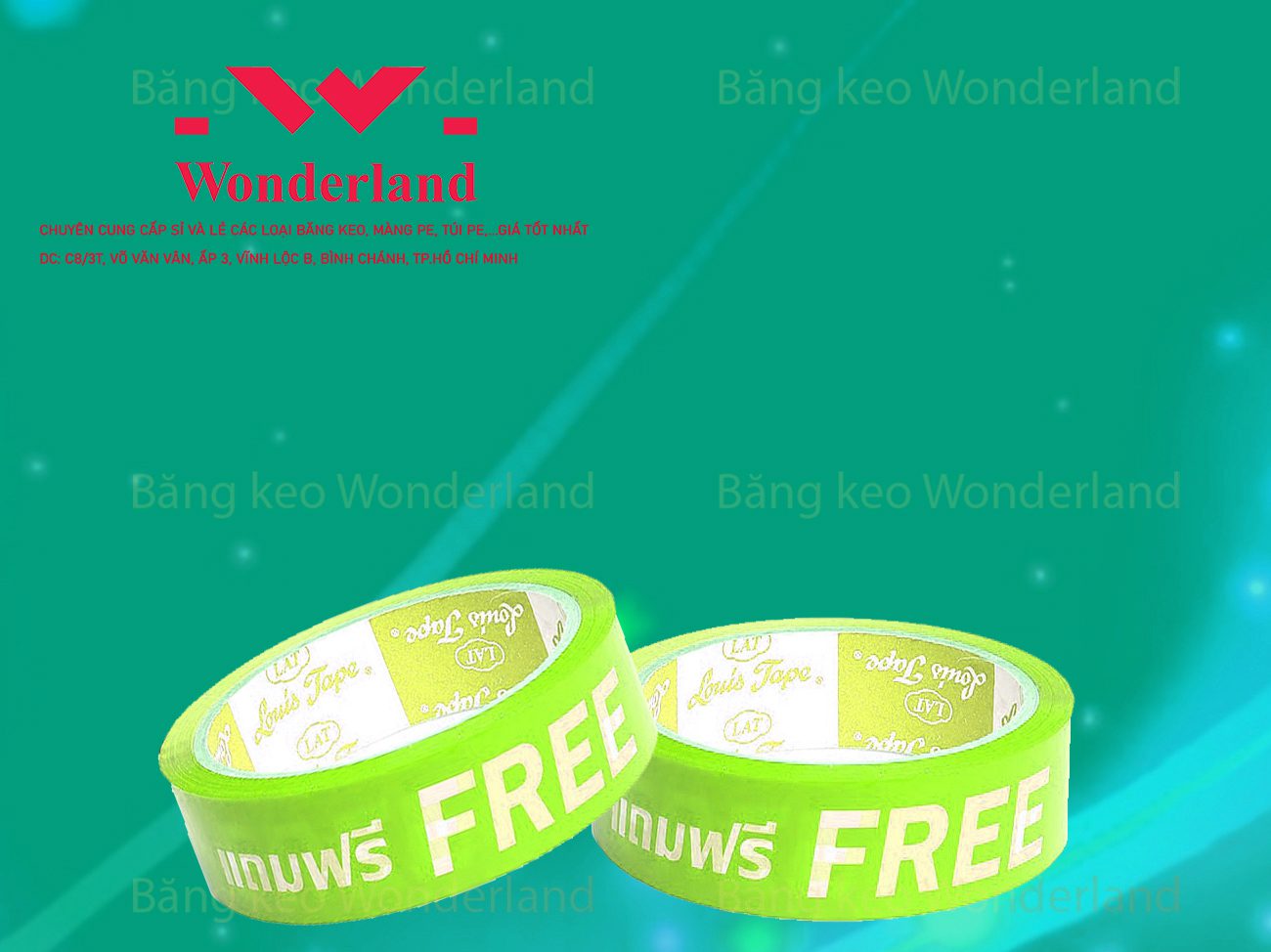 BĂNG KEO IN SIZE 27MM WONDERLAND CHẤT LƯỢNG TỐT NHẤT