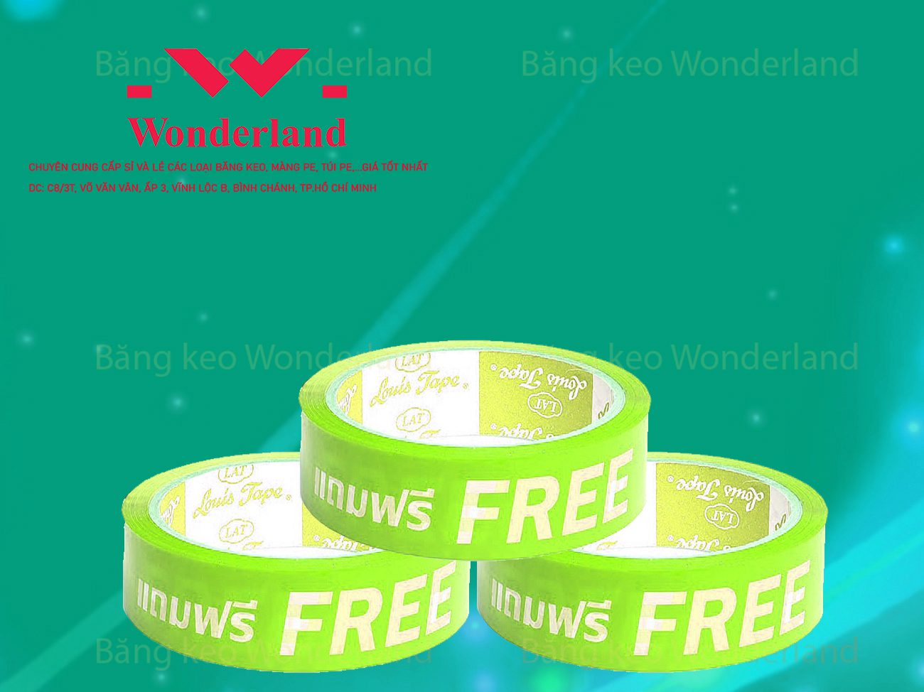 BĂNG KEO IN SIZE 27MM WONDERLAND GIÁ TỐT
