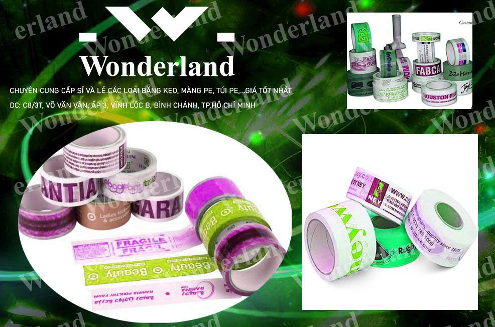 BĂNG KEO IN SIZE 28MM WONDERLAND GIÁ RẺ NHẤT