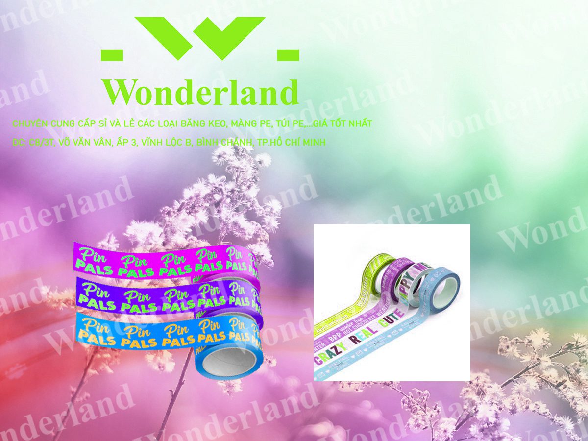 BĂNG KEO IN SIZE 30MM WONDERLAND CHẤT LƯỢNG TỐT