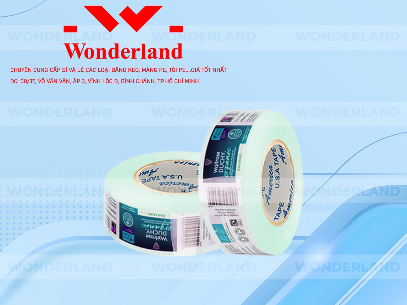 BĂNG KEO IN SIZE 31MM WONDERLAND CHẤT LƯỢNG