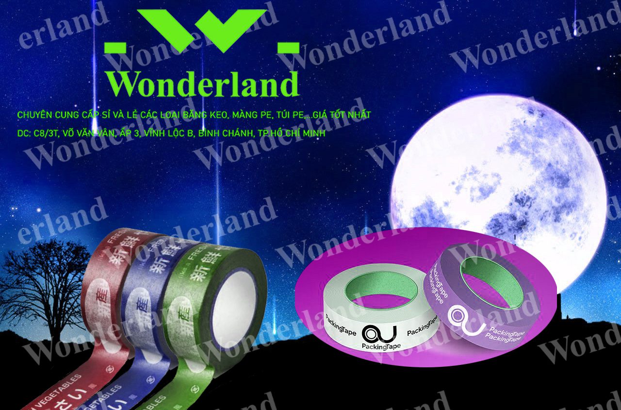 BĂNG KEO IN SIZE 32MM WONDERLAND CHẤT LƯỢNG TỐT