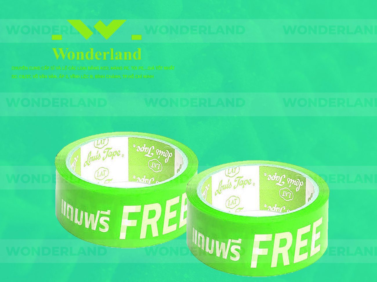 BĂNG KEO IN SIZE 33MM WONDERLAND CHẤT LƯỢNG TỐT NHẤT